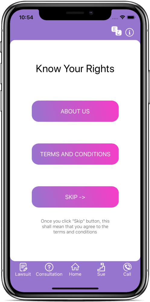 Know Your Rights, in the palm of your hand — screenshot 2